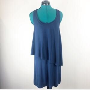 Lilla p navy blue asymmetrical tshirt dress